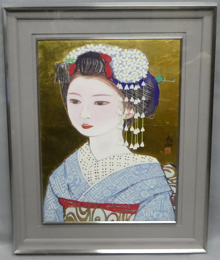 三輪良平 『舞妓』 [古美術こもれび] 骨董,掛軸,絵画の買取と販売,名古屋